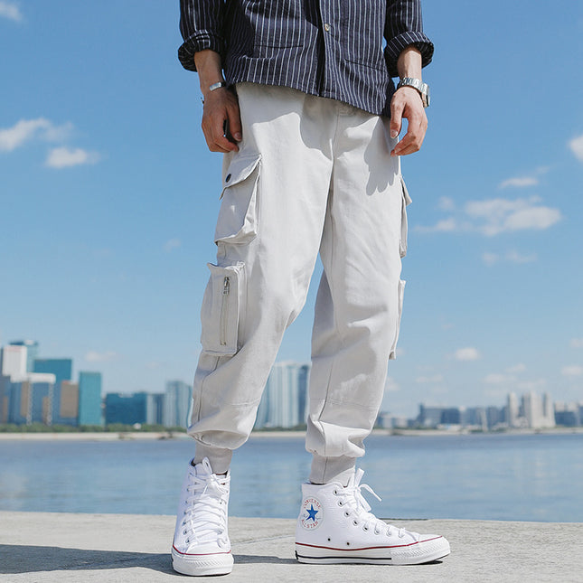 Camouflage color block overalls