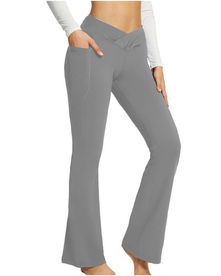 High Waist Slim Fit Wide Leg Yoga Pants Women