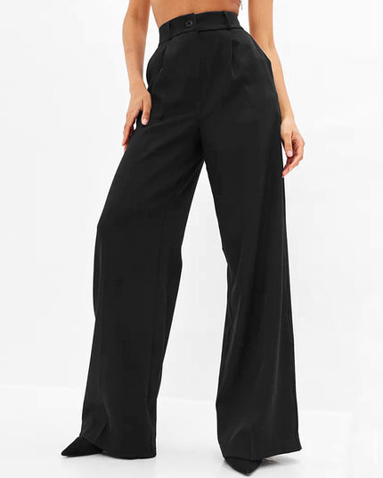 Women's Pure Color Temperament All-matching Casual Trousers