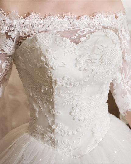 One-shoulder lace slim skirt
