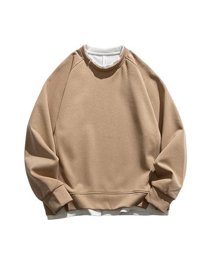 Heavy Fake Two-piece Round Neck Sweater