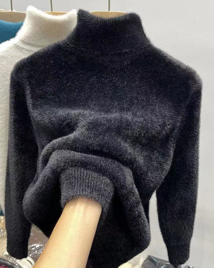 Inner Thickened Fleece-lined Top Sweater