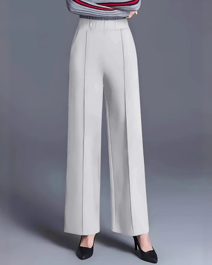 Women's Autumn And Winter Solid Color Wide Leg High Waist Loose And Slimming Casual Pants