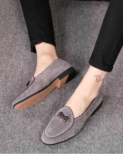 Men's leather shoes personality butterfly tassel fashion leather peas shoes