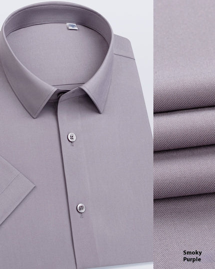 Men's Long-sleeved Mulberry Silk Non-ironing Business Clothing Micro-elastic Casual Shirt