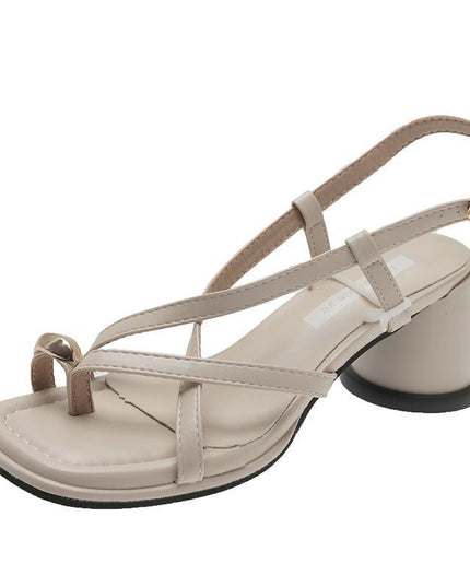 Women's Fashionable All-match Gentle Temperament Ankle-strap High Heel Sandals