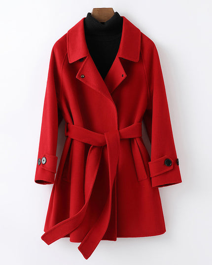 Fashion Personality Reversible Cashmere Coat Women