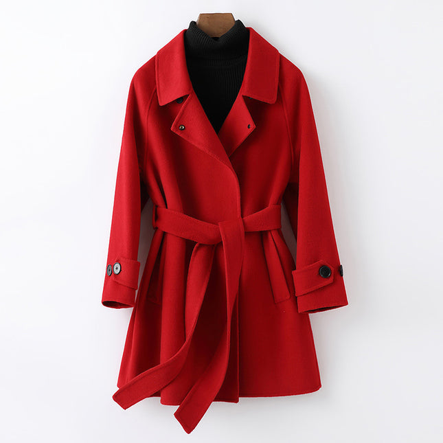 Fashion Personality Reversible Cashmere Coat Women