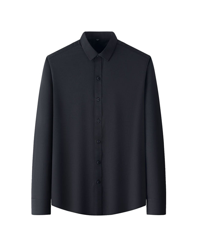 Plus Size Full Elastic Force Shirt Men's Long Sleeve