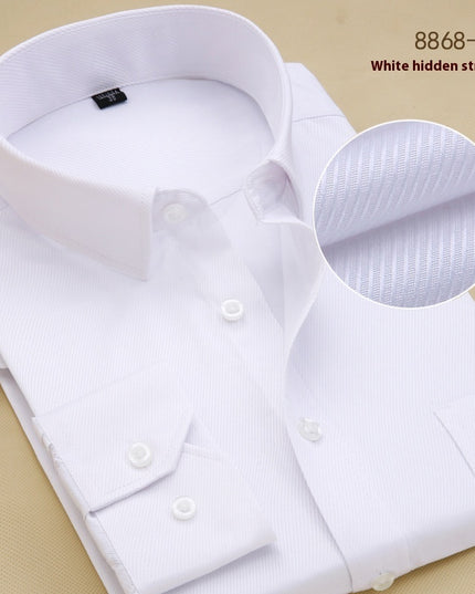 Men's Black Shirt Long Sleeve Shirt Business Slim Fit