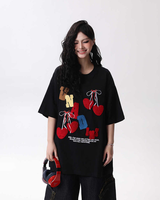 Women's Short-sleeved Casual Half-length Sleeves T-shirt