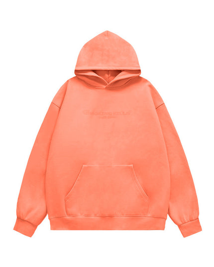 Men's Gel Printing Velvet Padded Hooded Sweatshirt