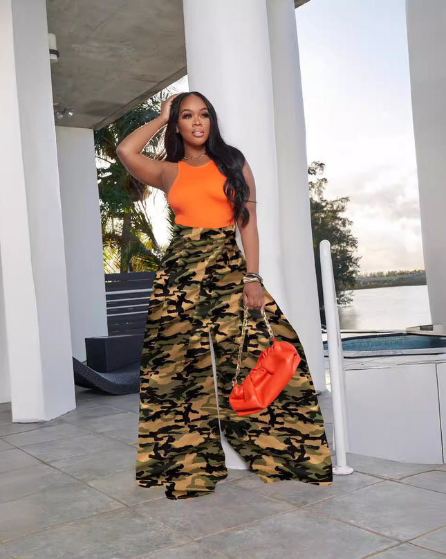 European And American Women's Clothing Printed Trousers