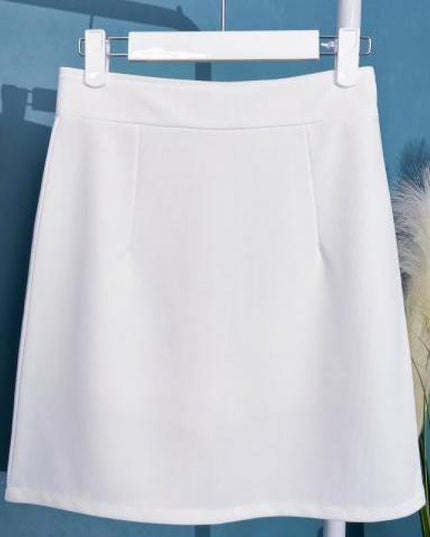 High Waist Slimming New Chinese Style Buckle Jacquard Skirt