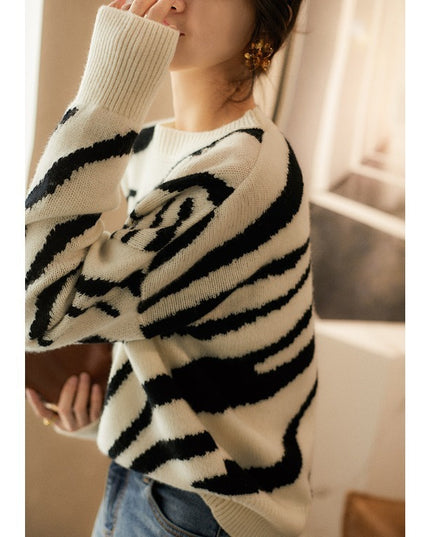 Loose Crew Neck Pullover Sweater Women