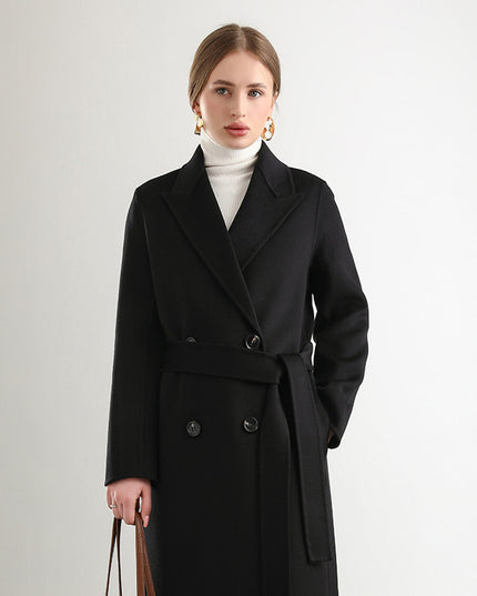 Women's Mid-length Woolen Wool Overcoat Coat