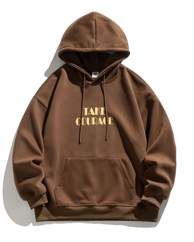 Hooded Sweater Letter Printing Loose All-matching Top