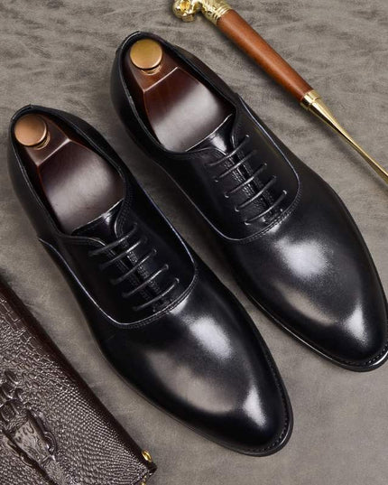 Handmade Oxford Shoes Men's Large Size Groom Wedding Shoes
