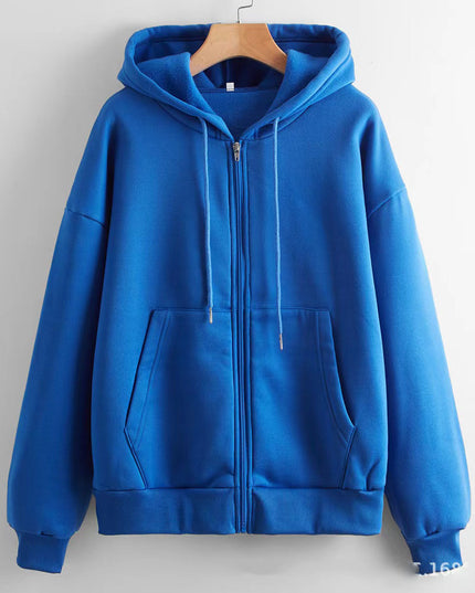 Men's And Women's Sparkling Style Zipper Cardigan Hoodie Plus Size