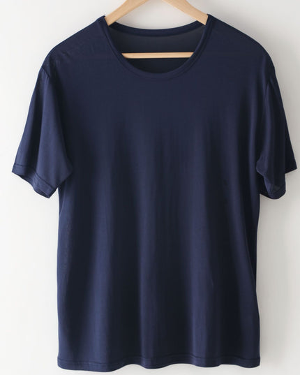 Men's Mulberry Silk Loose Round Neck Silk T-shirt