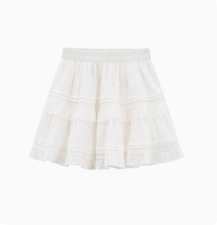Color Elastic Waist Cake Skirt Half Body Skirt For Women Japanese