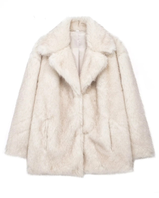 Fox Fur Jacket Suit Collar Loose Fur Coat Mid-length Plus Size Women's Fur Coat