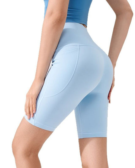 High Waist Hip Lift Women's Quick-drying Breathable Yoga Pants With Pockets In Summer