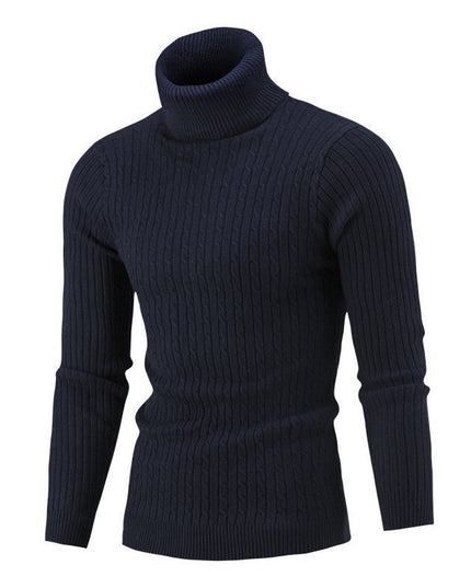 Men's Turtleneck Long Sleeve Sweater Casual Sweater Top