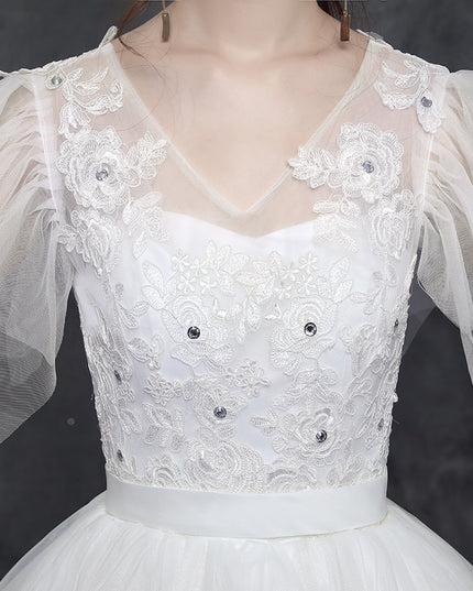 Large Size Wedding Dress Fat Bride Married Master Wedding Dress Was Thin And Simple Studio Covering Arms