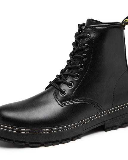 New Style Military Boots British Style Black Men's Leather Boots
