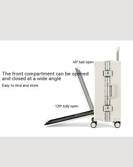 Trolley Aluminum Frame Large Capacity Front Opening Luggage