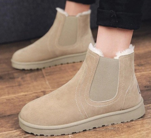 Men's warm mid-tube casual padded snow boots