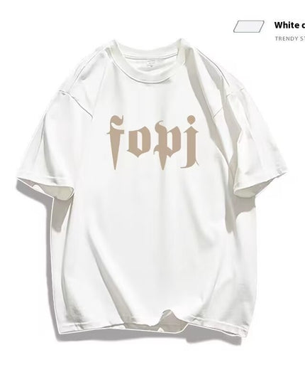 Women's Simple Printed Loose Short Sleeve