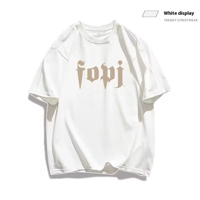 Women's Simple Printed Loose Short Sleeve
