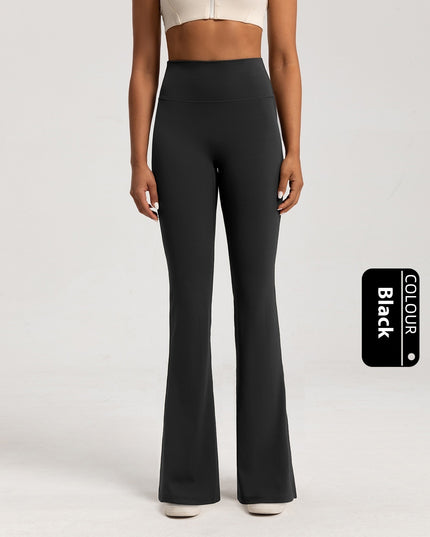 Fleece-lined Bell-bottom High Waist Nude Feel Wide Leg Pants