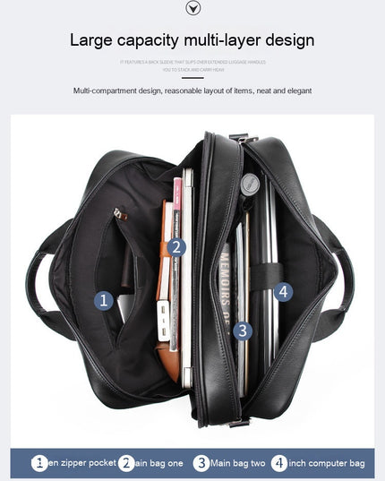 Men’s Real Leather Handbag Briefcase | Napa Leather, Comfortable Texture