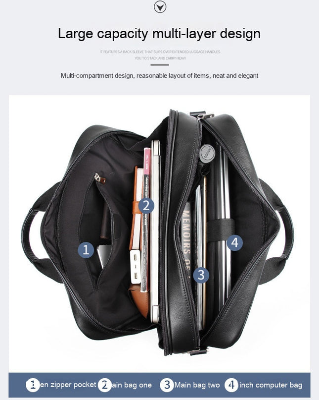Men’s Real Leather Handbag Briefcase | Napa Leather, Comfortable Texture
