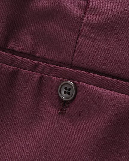 Men's Double Breasted Solid Color Coat Trousers Suit