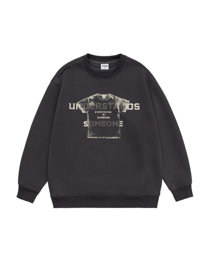 Design Sense Printed Crew Neck Sweatshirt Men