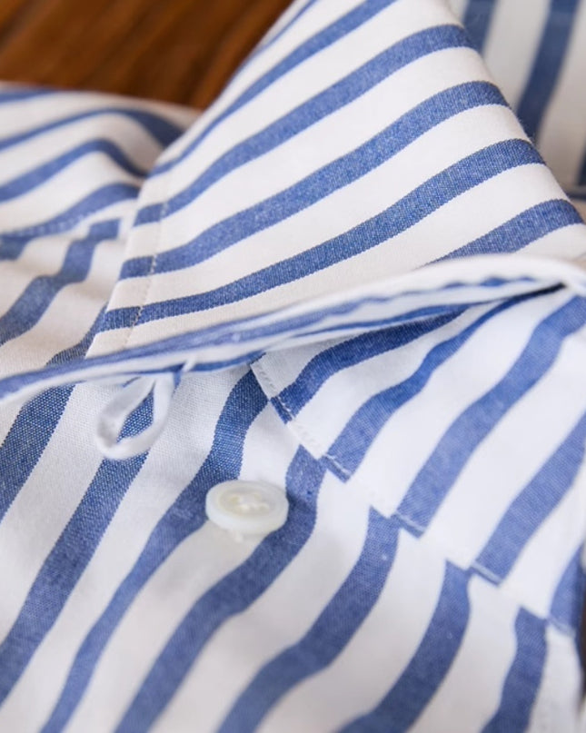 Commuter Cotton Striped Slim Shirt