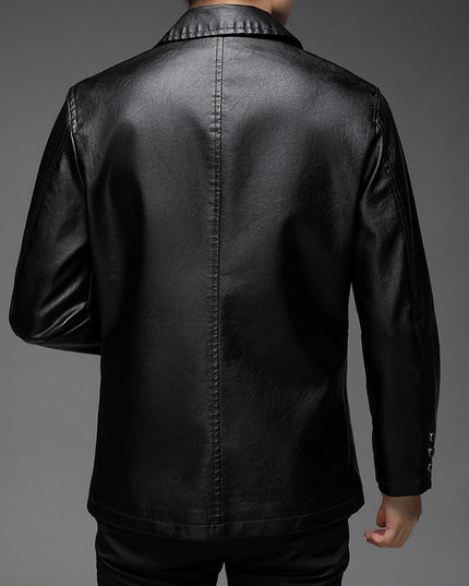 Autumn New Young And Middle-aged Leather Jacket