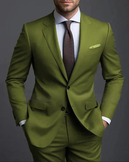 Business Casual Men's Fashion Suit Two-piece Suit