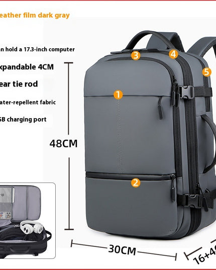 Waterproof Derm Capacity Scalable Travel Bag Multi-functional Computer Backpack