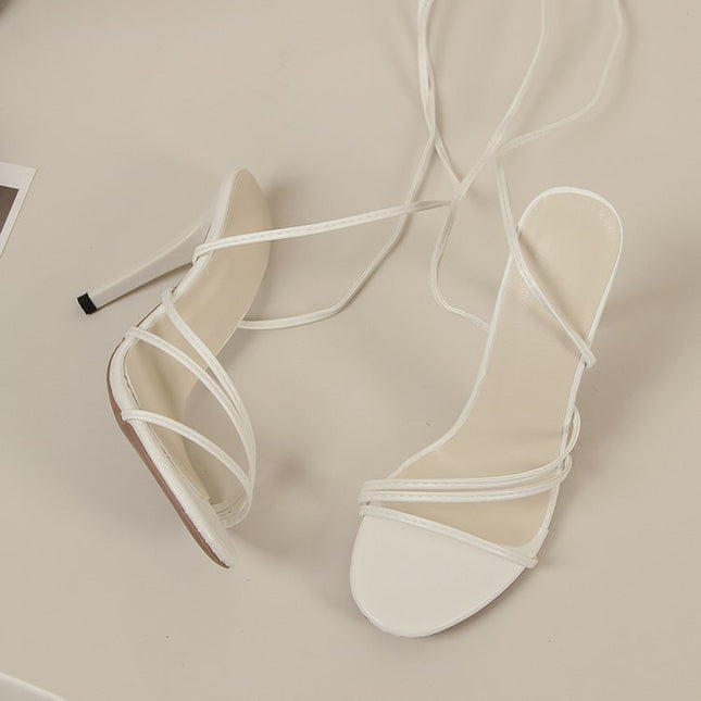 Sexy Round Toe Strap Stiletto Heel High Heels