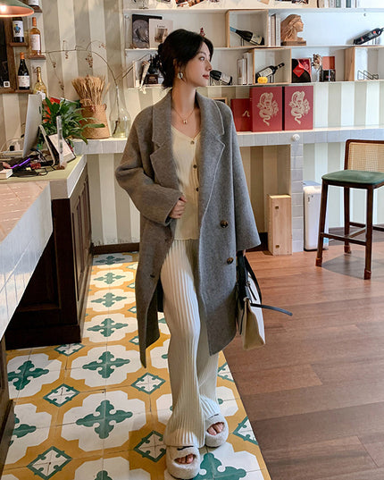 Alpaca Fleecefiber Woolen Overcoat For Women