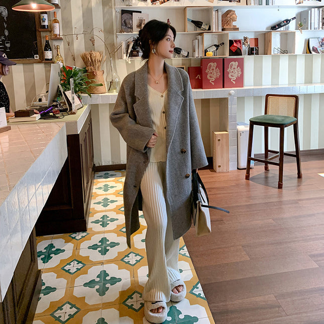 Alpaca Fleecefiber Woolen Overcoat For Women