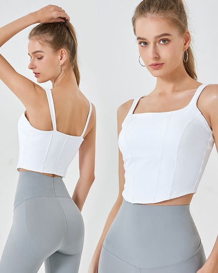 Nude Feel Women's Sports Vest With Chest Pad