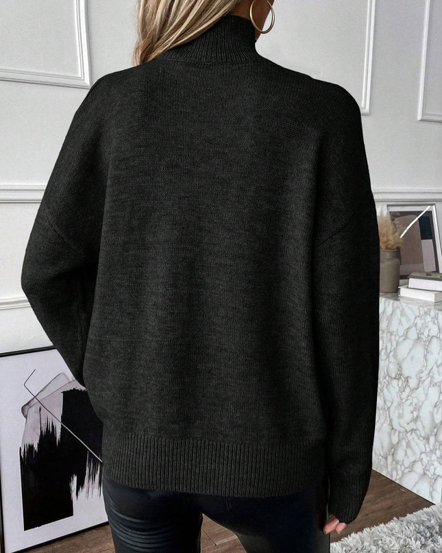 Cold Shoulder 2 In 1 Sweater Long Sleeve Tops