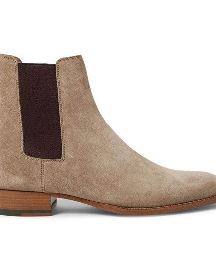 Men's Leather Nubuck Pointed Toe Low-top Martin Boots