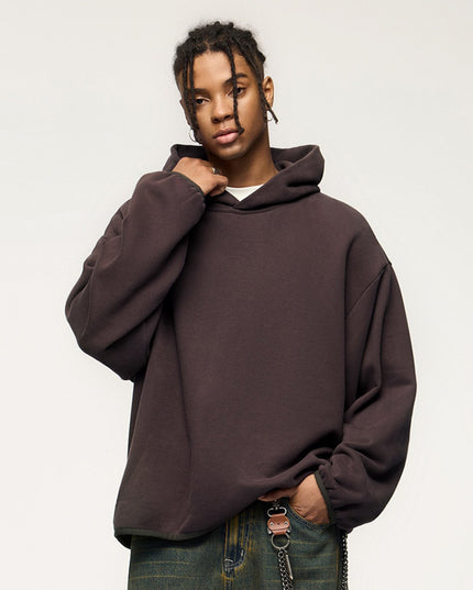 Thin Hoodie Loose And Simple Solid Color High Street